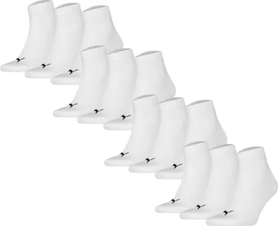 Produktbild von PUMA Uni Quartersocken, 12er Pack - Quarter Plain 12P, Logo, einfarbig Weiß 39-42