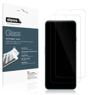 Produktbild von 2x Schutzfolie für Cubot Note 40 - Anti-Shock 9H Folie dipos Glass Kunststoffglas