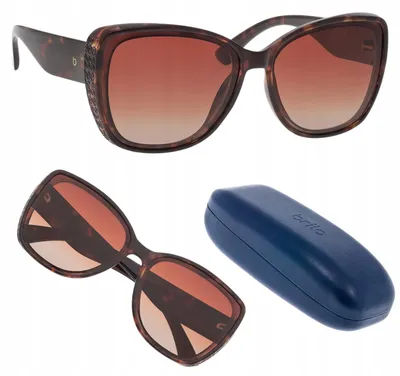 Image de Brilo Lunettes de soleil femme polarisées marron grandes