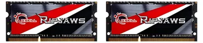 Produktbild von G.Skill Ripjaws F3-1600C9D-16GRSL, 16 GB, 2 x 8 GB, DDR3L, 1600 MHz, 204-pin SO-DIMM, Schwarz, Rot