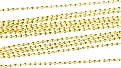 Produktbild von 12x Kugelkette 2,4mm DIY Miniblings Kette vergoldet Schmuckketten 80cm