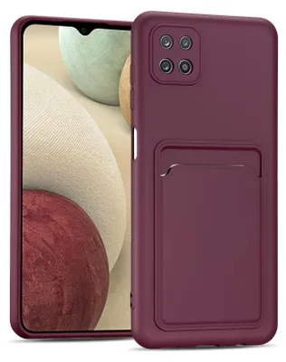 Obrázek produktu pro Pouzdro na mobilní telefon pro Samsung Galaxy A22 5G Silikonové ochranné pouzdro se slotem na kartu Slim Cover, Raspberry
