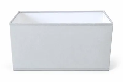 Productafbeelding van Elegante lampenkap Milano E14, lichtgrijs – Moderne stoffen lampenkap, 24x10x14 cm, rechthoekige lampenkap voor tafellamp, plafondlamp en wandlamp, AI-gegenereerde afbeelding