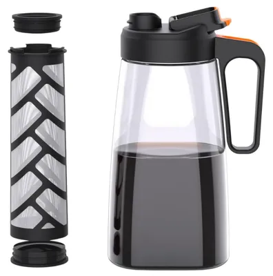 Cold Brew Kanne 2L – Kaltbrüh-Kaffeemaschine mit Feinfilter, Tritan
