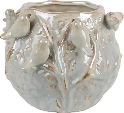 Immagine prodotto di Vaso da fiori Clayre & Eef 22x21x17 cm Terracotta verde