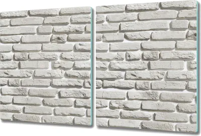 Produktbild von Glas Schneidebrett Herdabdeckplatten Schneideplatten - 2x 40x52 cm - Marmor weiß