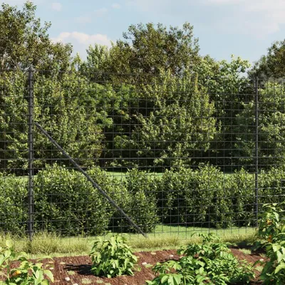 Produktbild von Maschendrahtzaun Komplettset für den Garten - Anthrazit - 1,4 x 25 m