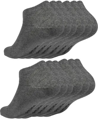 Produktbild von Sneaker Socken Herren Damen Socken Baumwolle, 12 Paar, Grau 35-38