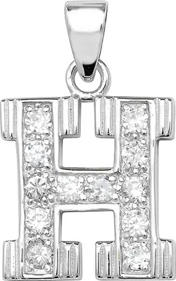 Produktbild von Schöner 925 Sterling Silber Buchstaben / Initiale Damen - Anhänger mit Zirkonia; TRS35295LTH