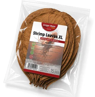 Produktbild von Kruger Meier Shrimp Leaves XL - Ketapangblätter 15 Stück