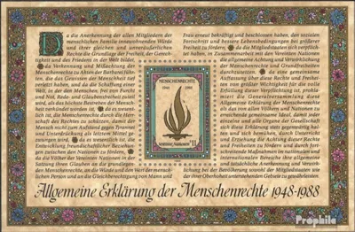 Produktbild von Briefmarken UNO - Wien 1988 Mi Block4 (kompl.Ausg.) postfrisch Menschenrechte