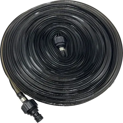 Immagine prodotto di Tubo di irrigazione Relaxdays, 20 m, per prato e aiuole, piatto, forato, a spruzzo, da giardino, nero