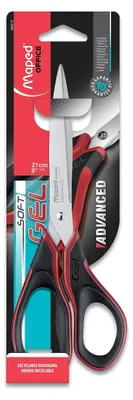 Produktbild von Maped 499210, Erwachsener, Gerader Schnitt, Einzelbild, Schwarz, Rot, Silber, Stahl, Universal