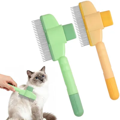 Produktbild von Katzenbürste Set mit Flohkamm & Fellpflegekamm für Katzen & Hunde