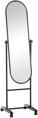 Image de Miroir sur pied CLP Nane ovale, à pied pivotant, noir