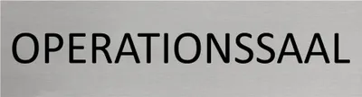 Produktbild von CombiCraft Aluminium Türschild Operationssaal 165x45mm mit 3M-Tape