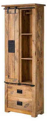 Produktbild von home24 Hochschrank - Mango Massiv / Eisen - Mango / Schwarz