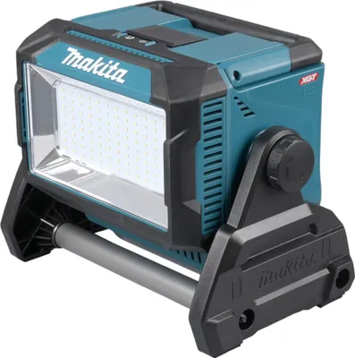 A teal and black Makita LED work light is shown against a white background.