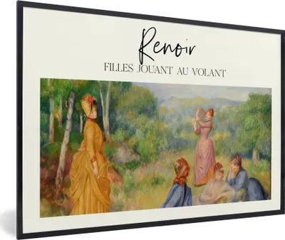 Produktbild von MuchoWow® Gerahmtes Poster Kunst - Renoir - Alte Meister 90x60 cm - Poster mit Schwarzem Bilderrahmen Wandposter Rahmen Foto Bilder - Fotorahmen - Foto-Plakat