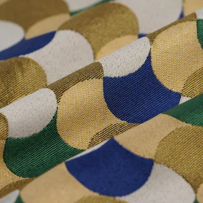 Productafbeelding van Jacquard-stof, kleur: Sirocco groen-blauw, breedte: 280 cm, gecertificeerd met