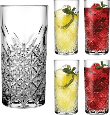 Obrázok produktu pre Pasabahce Nadčasové sklenené poháre na vodu Longdrink Crystal Design Set of 4