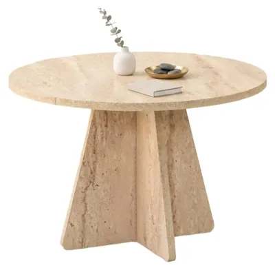 Produktbild von Armanda - Couchtisch, 60x60x40h cm Beige Marmor, Rund