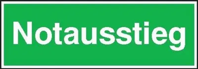 Produktbild von SafetyMarking Fluchtwegschild Folie B300xH105 mm Notausstieg langnachleuchtend