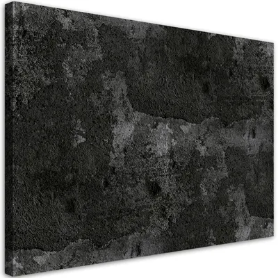 Produktbild von Leinwandbild Alte Betonmauer 90x60 Feeby Schwarz bild für die wand bereit zum aufhängen
