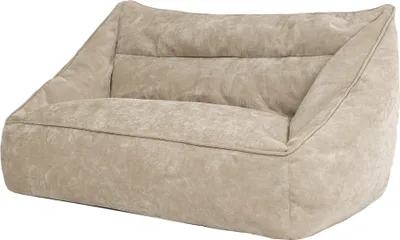 Produktbild von icon Sitzsack Sofa Chenille Cecilia, Beige, Sitzsack Erwachsene mit Füllung Für Das Wohnzimmer,Riesensitzsack XXL Flauschig - Hergestellt in Deutschland