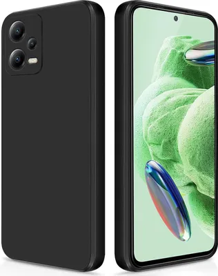 Image de Etui silicone fin pour Xiaomi Redmi Note 12 5G silicone liquide souple, mat, résistant aux rayures noir