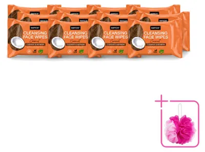 Produktbild von 12 x Sence Coconut Gesichtsreinigungstücher - Pflegend - 20 Tücher - Sparpackung - 12 Stücke