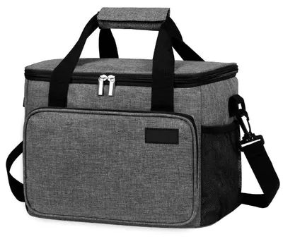Image de Sac isotherme pliable, grande capacité, couleur gris foncé, 30 litres