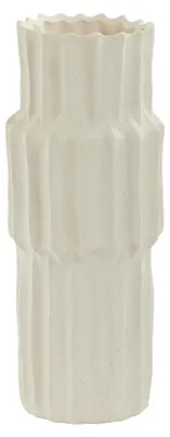 Image de Vase en céramique LONGA mini crème – Ø14,5x36 cm