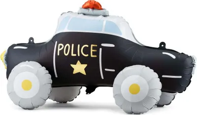 Produktbild von Folien-Standballon Polizeiauto, Mix, 90 x 41 cm