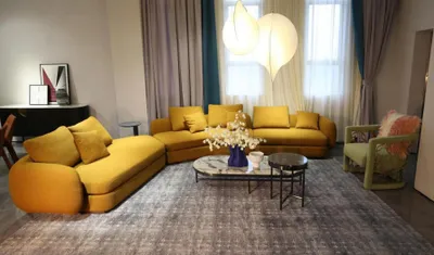 Produktbild von Wohnzimmer Luxus Möbel Ecksofa L Form Couch Design Polsterung Textil