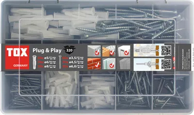 Obrázek produktu pro TOX Dübel 01190101, Kulatý, Plast, Krabice