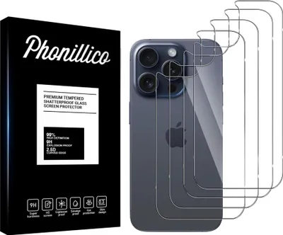 Image de Verre trempé pour iPhone 15 PRO [4 pièces] Film de protection en verre trempé Phonillico®