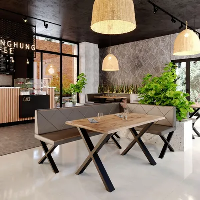 Produktbild von Eckbank Akiko Metal X-196x128-Rechts-Inari22- Stoff|Eckbankgruppe für Ihrem Esszimmer|Küche|modern|Sitzecke|Essecke