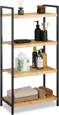Zdjęcie produktu dla relaxdays 10021567_0 relaxdays Regal braun, schwarz 4 Fachböden