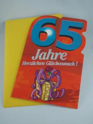 Produktbild von Hallmark - 91601 - Klappkarte, Geburtstag, 65 Jahre, mit Umschlag