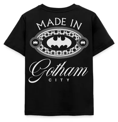 Produktbild von Spreadshirt Batman Gotham City Logo Kinder T-Shirt, 98/104 (3-4 Jahre), Schwarz