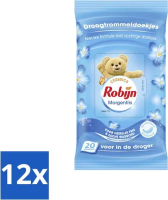 Produktbild von Robijn - Morgenfris - Trocknertücher - 20 Tücher - Vorteilspack - 12 Stücke