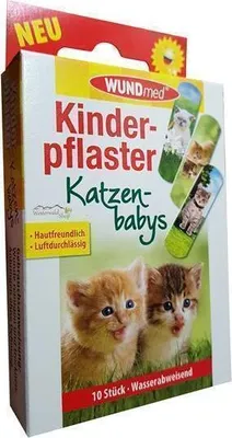Obrázok produktu pre WUNDmed® 02-113 WUNDmed® Pflaster Katzen 02-113 bunt 1,9 x 6,3 cm, 10 St.