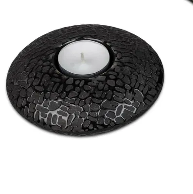 Produktbild von Formano Teelichtleuchter Leuchter Licht aus Keramik 13cm in schwarz-matt
