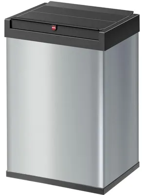 Obrázek produktu pro Hailo odpadkový koš Big-Box Swing L, 35 litrů, stříbrný Velkokapacitní odpadkový koš, ocelový plech a plast, automatický - 1 kus (0840-121)
