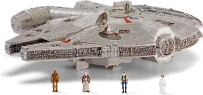 Image de Star Wars Faucon Millénium Figure Avec Son Et Lumière Golden Golden One Size