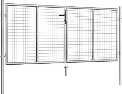 Obrázok produktu pre vidaXL Záhradná brána z pozinkovanej ocele 300 x 100 cm, strieborná