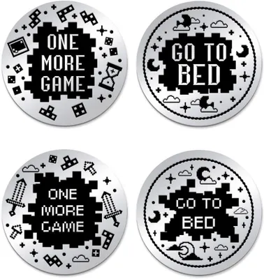 Productafbeelding van 2Pc grappige destiny flip coin gift voor game lover fan - Dubbelzijdige Beslissingsmaker Coin Nog Een Spel Munt