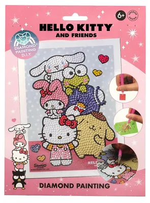 Obrázek produktu pro Malování diamanty podle čísel – kreativní hračka pro děti – obraz Hello Kitty