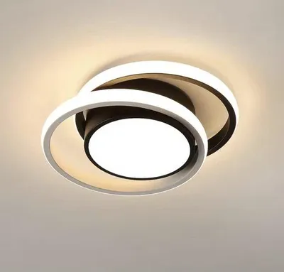 Image de Plafonnier LED moderne 3000 K, 32 W, 2350 lm, blanc, pour chambre, salon, cuisine